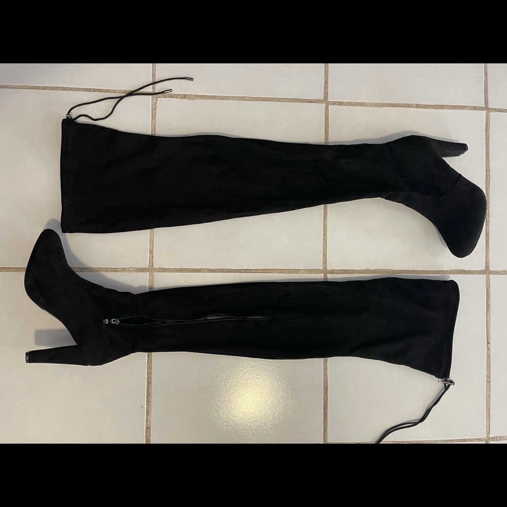 Black over the knee boots